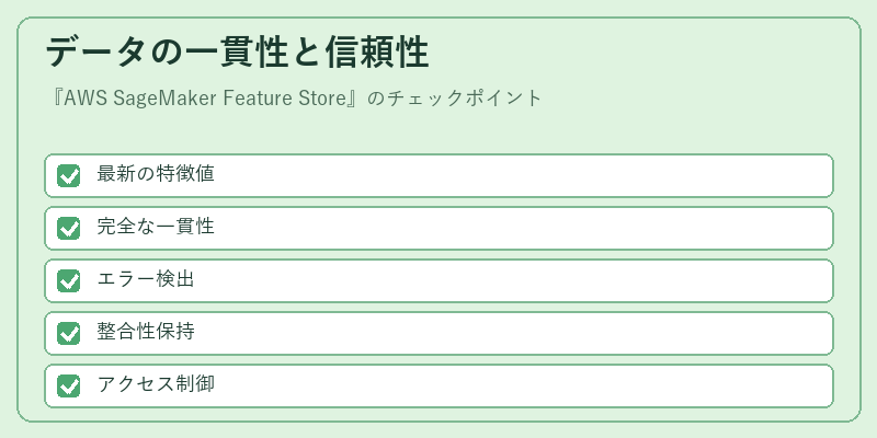データの一貫性と信頼性