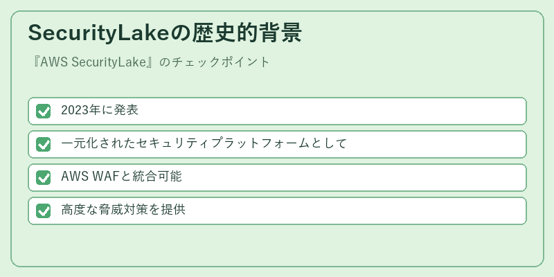 SecurityLakeの歴史的背景