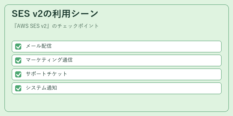 SES v2の利用シーン