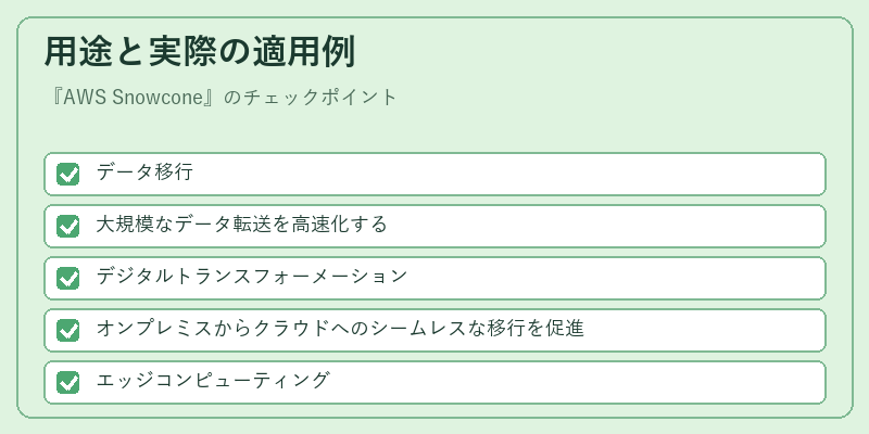 用途と実際の適用例