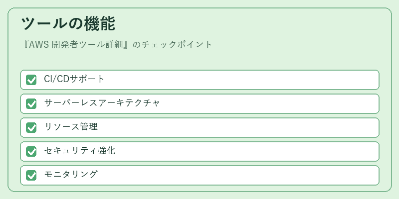 ツールの機能