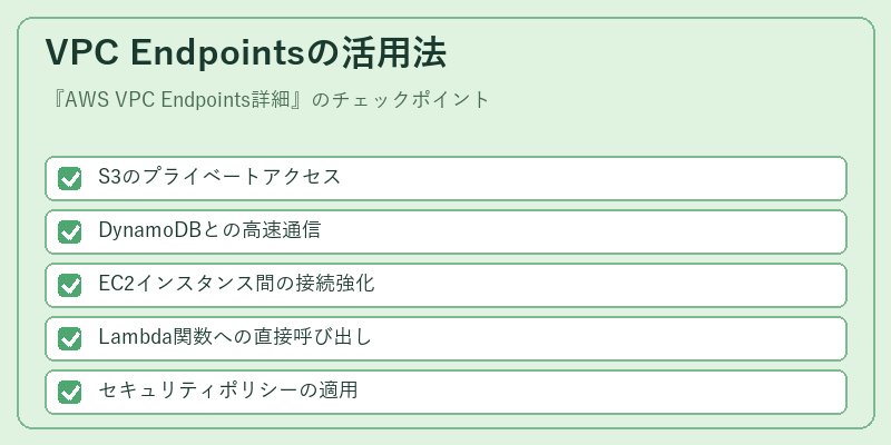 VPC Endpointsの活用法
