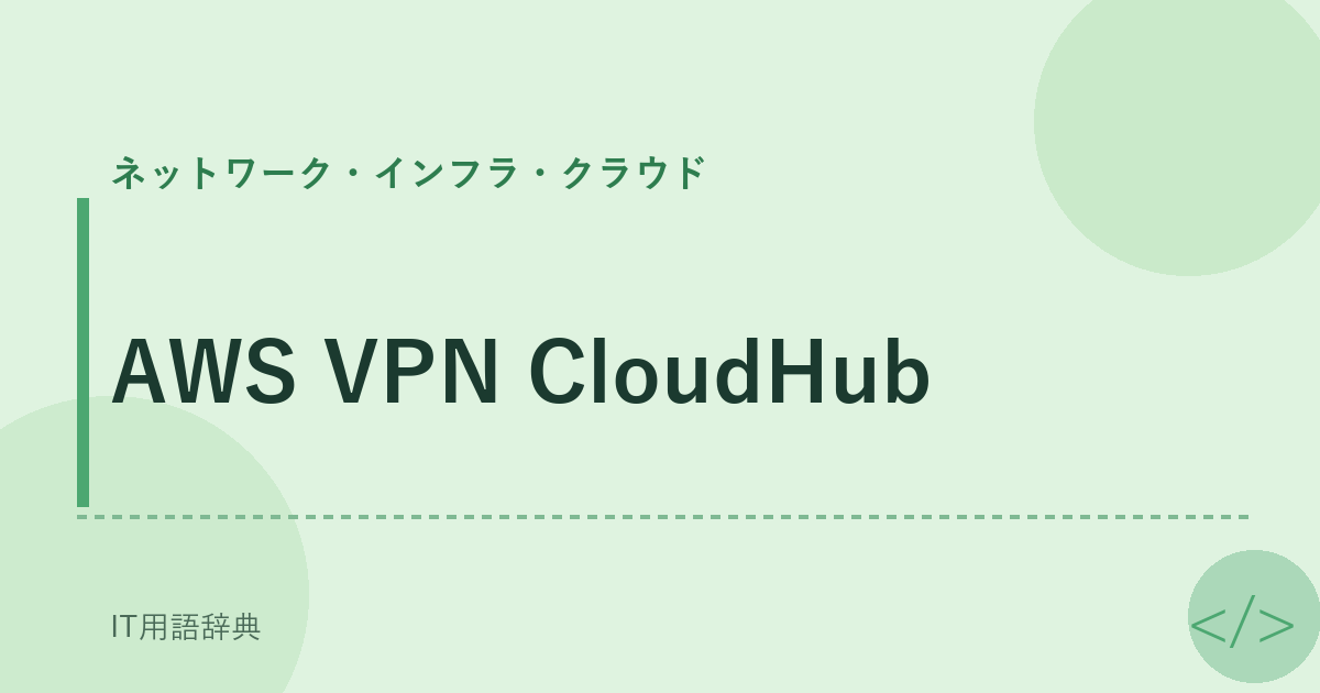 AWS VPN CloudHub