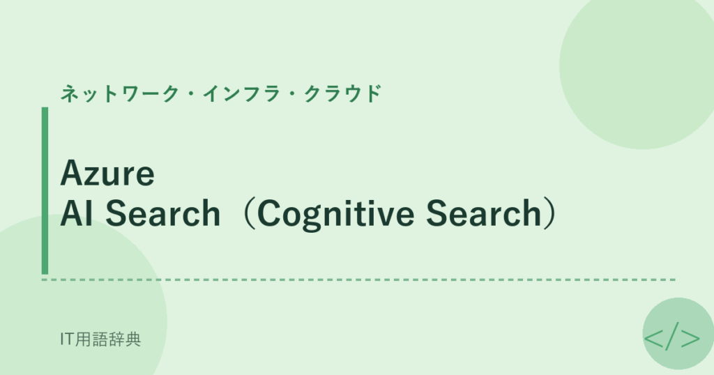 Azure AI Search（Cognitive Search） アイキャッチ