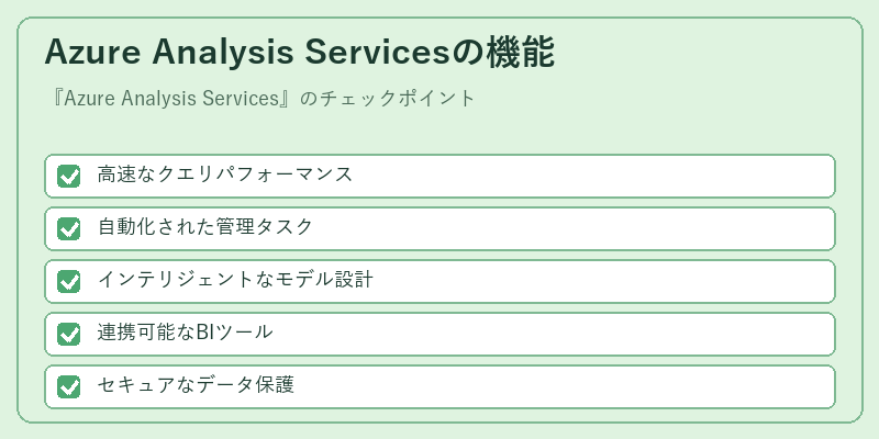 Azure Analysis Servicesの機能