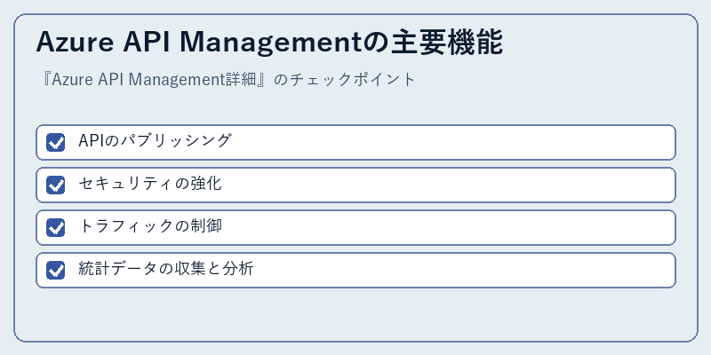Azure API Managementの主要機能