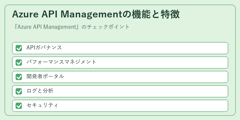 Azure API Managementの機能と特徴