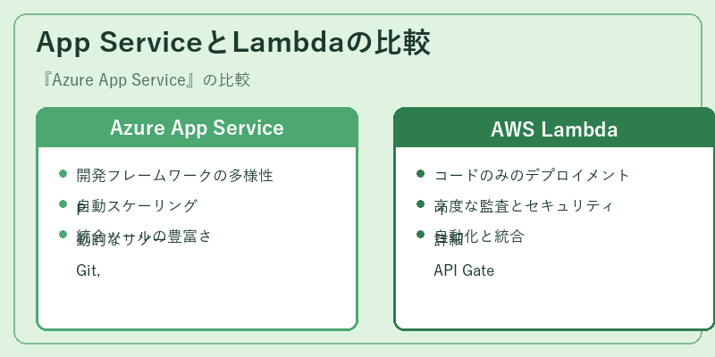 App ServiceとLambdaの比較