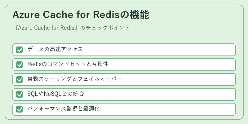 Azure Cache for Redisの機能