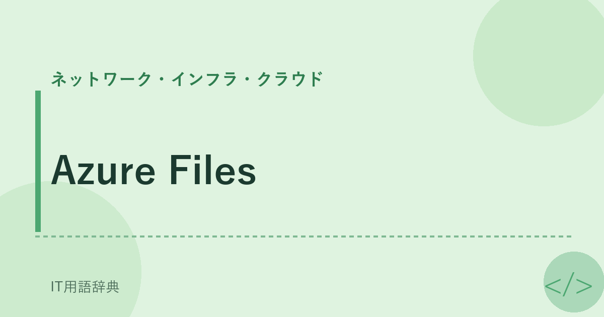 Azure Files アイキャッチ