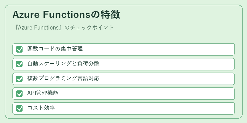 Azure Functionsの特徴