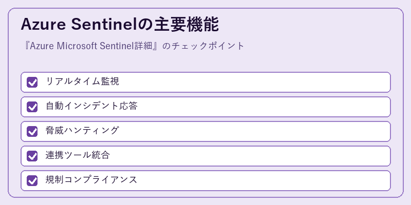 Azure Sentinelの主要機能