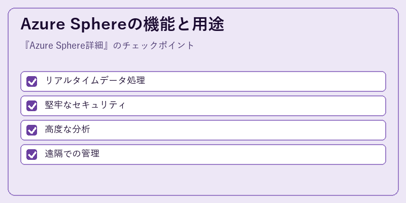 Azure Sphereの機能と用途