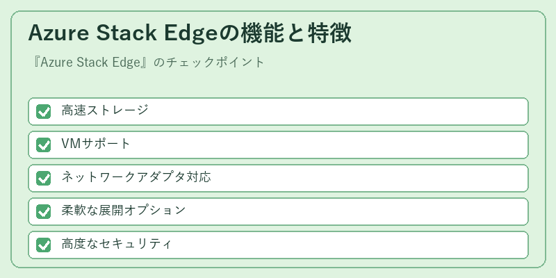 Azure Stack Edgeの機能と特徴
