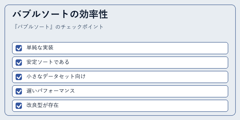 バブルソートの効率性