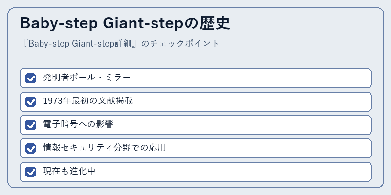 Baby-step Giant-stepの歴史