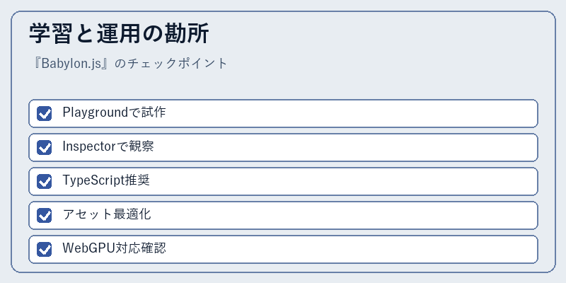 学習と運用の勘所