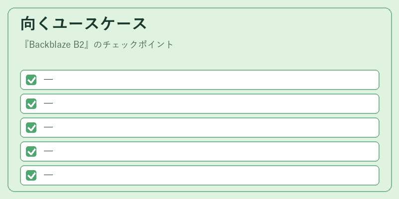向くユースケース
