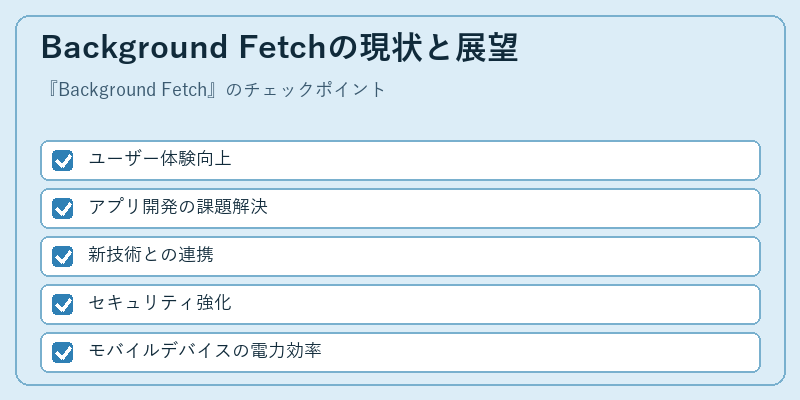 Background Fetchの現状と展望