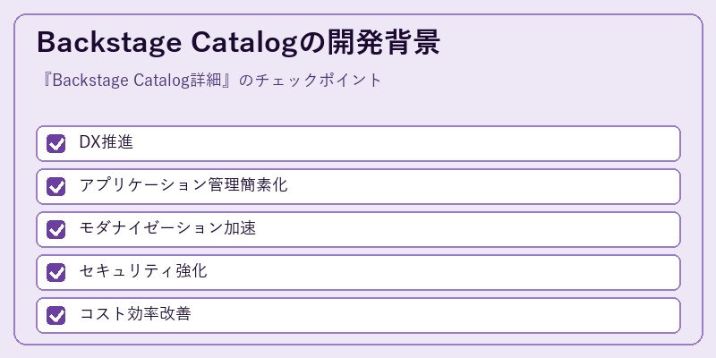 Backstage Catalogの開発背景