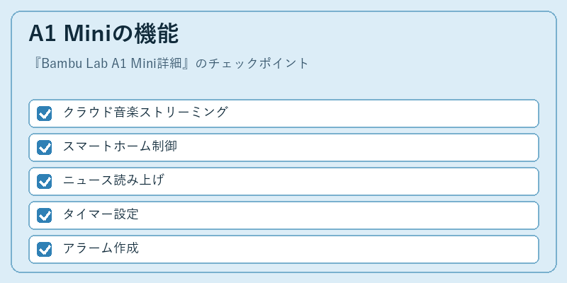 A1 Miniの機能