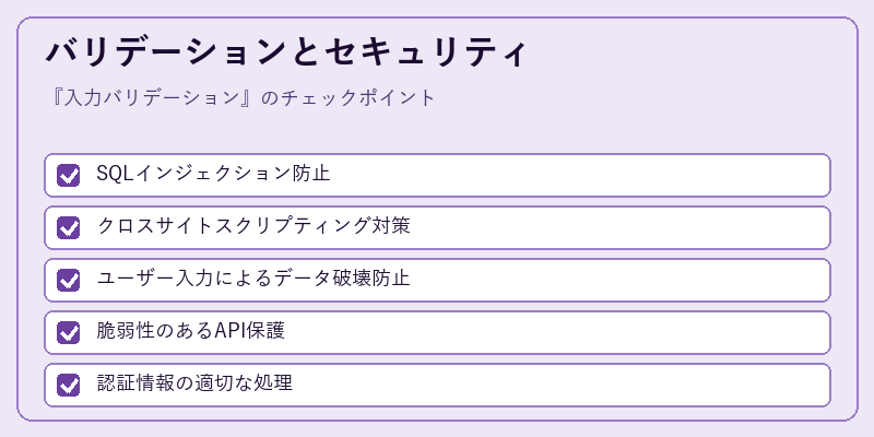 バリデーションとセキュリティ