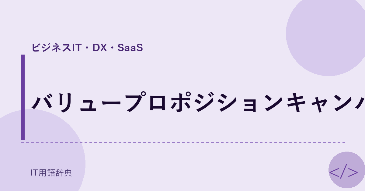 バリュープロポジションキャンバス