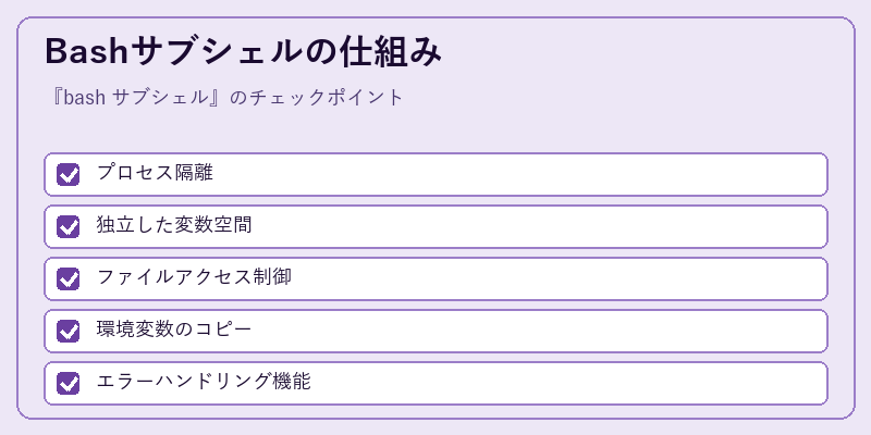 Bashサブシェルの仕組み
