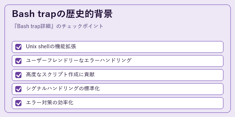 Bash trapの歴史的背景