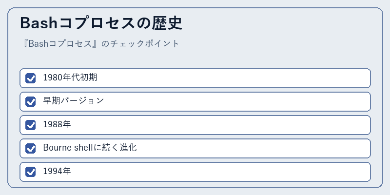 Bashコプロセスの歴史