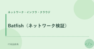Batfish（ネットワーク検証） アイキャッチ