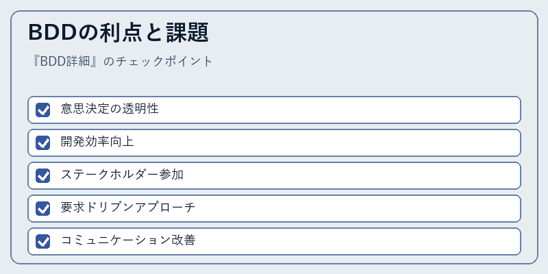 BDDの利点と課題