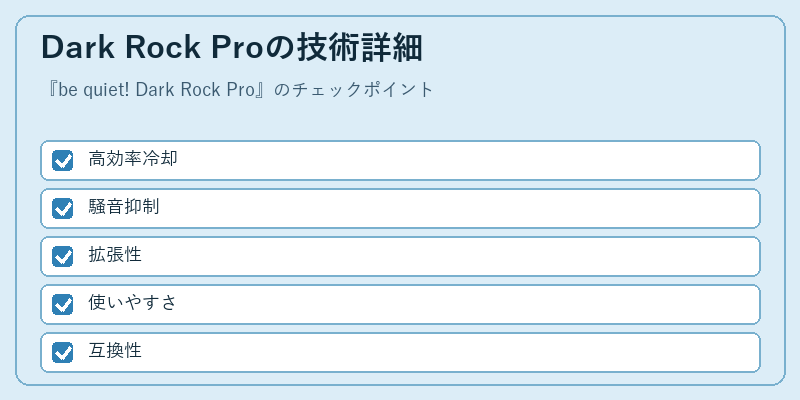 Dark Rock Proの技術詳細
