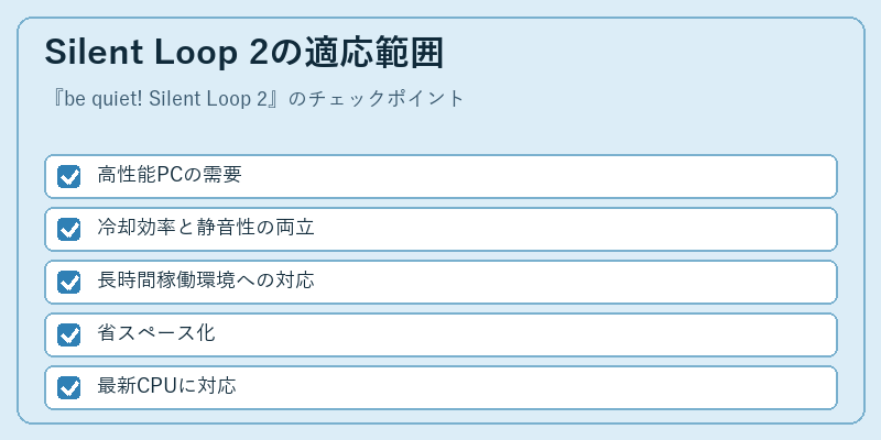 Silent Loop 2の適応範囲