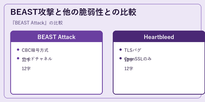 BEAST攻撃と他の脆弱性との比較