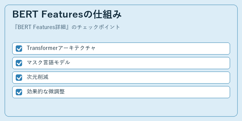BERT Featuresの仕組み