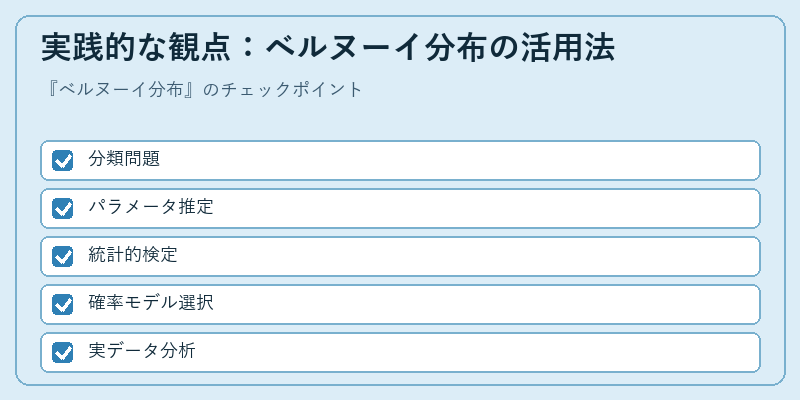 実践的な観点:ベルヌーイ分布の活用法