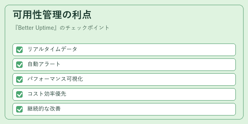 可用性管理の利点