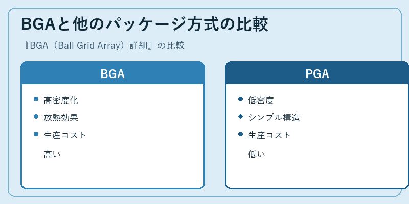BGAと他のパッケージ方式の比較