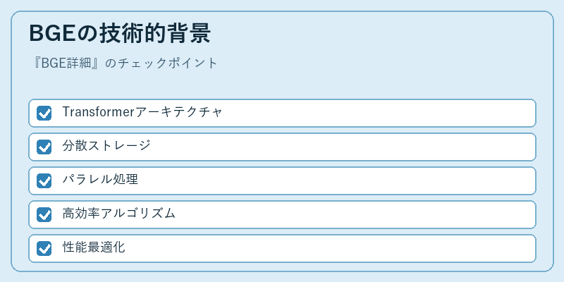 BGEの技術的背景
