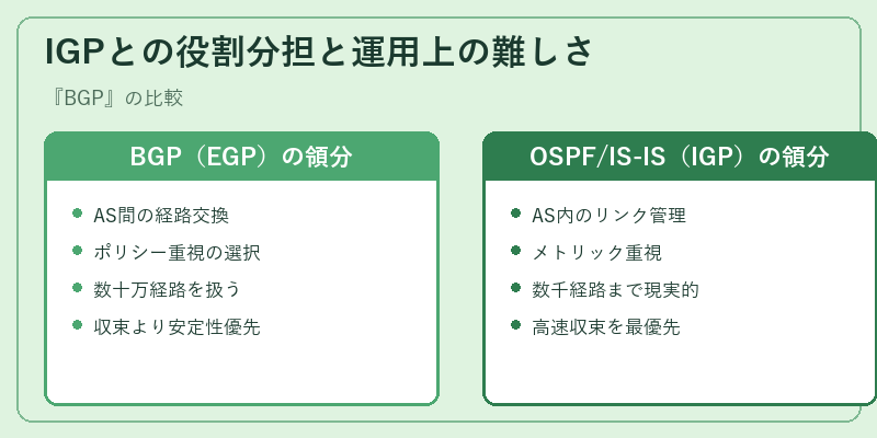 IGPとの役割分担と運用上の難しさ