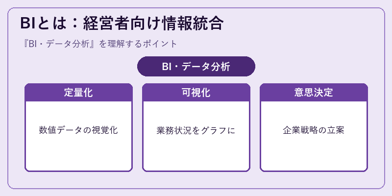 BIとは：経営者向け情報統合