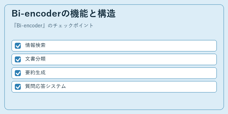 Bi-encoderの機能と構造