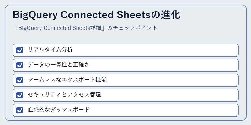 BigQuery Connected Sheetsの進化