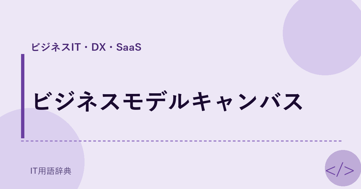 ビジネスモデルキャンバス