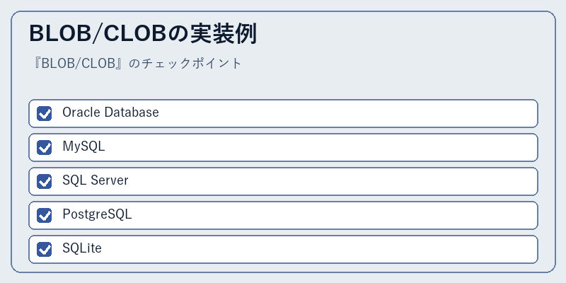 BLOB/CLOBの実装例