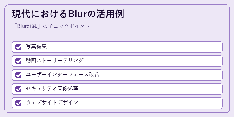 現代におけるBlurの活用例