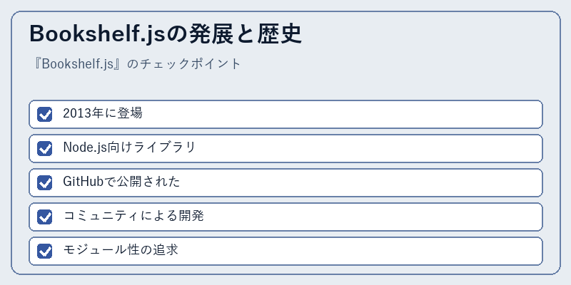 Bookshelf.jsの発展と歴史