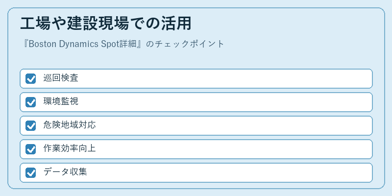 工場や建設現場での活用