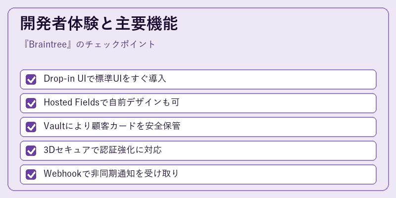 開発者体験と主要機能